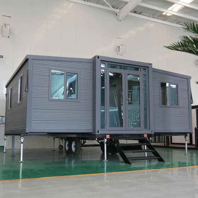 HS-20Ft منزل مزدوج الجناح قابل للتوسيع مع مقطورة